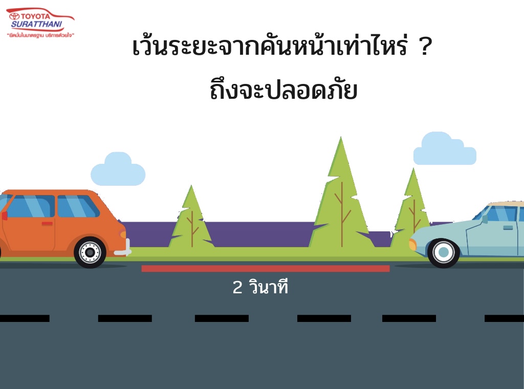 เว้นระยะจากคันหน้าเท่าไหร่…ถึงจะปลอดภัย