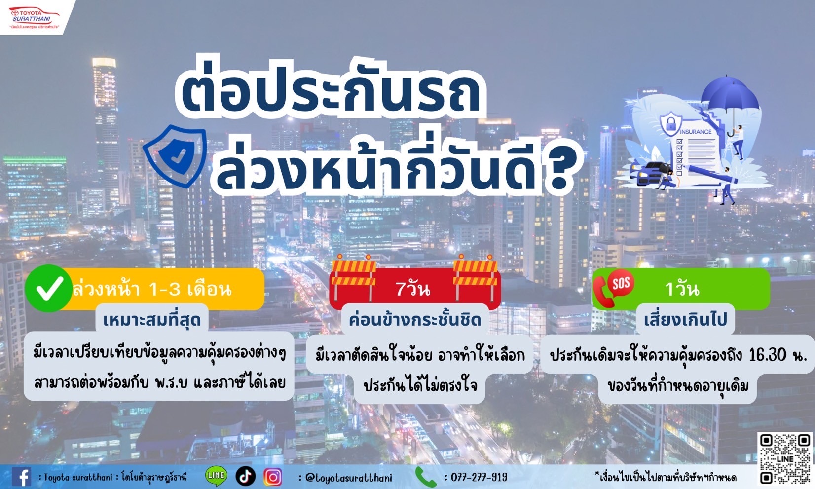 ต่อประกันรถ ล่วงหน้ากี่วันดี?