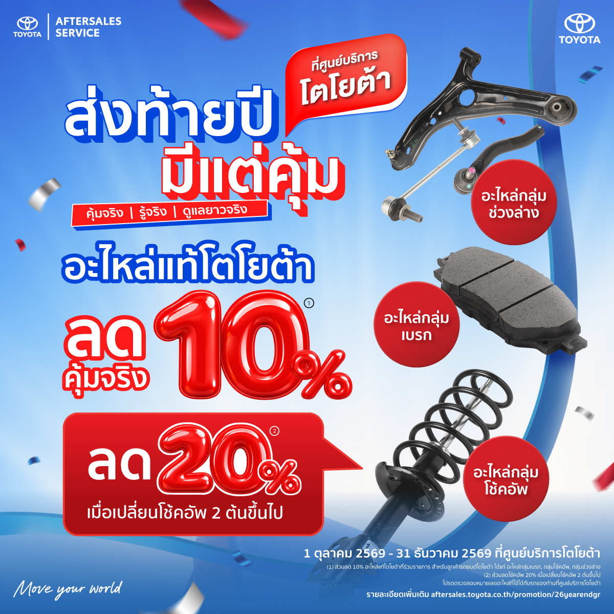 ส่งท้ายปี มีแต่คุ้ม -อะไหล่ที่ร่วมรายการ ลด 10 เปอร์เซ็น